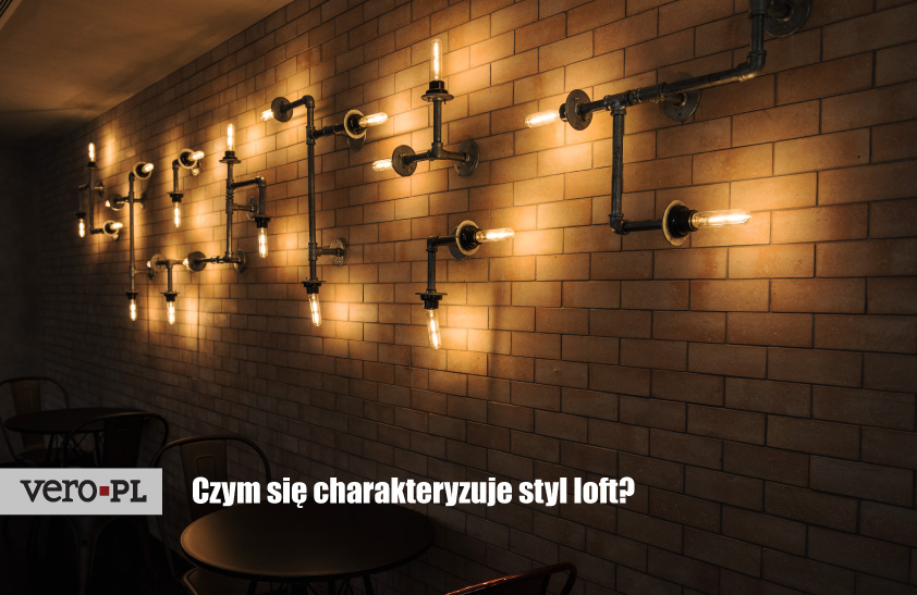 Industrialne oświetlenie na ścianie